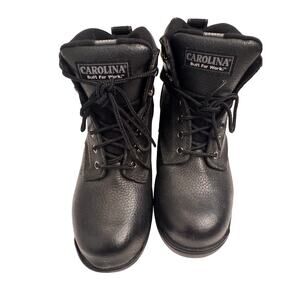Carolina Men's CA3537 Leather Work Boots Size 8D Black Waterproof